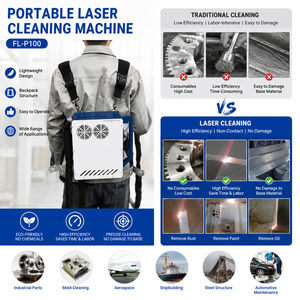 Factory Price Metal Rust Removal 100W 200W 300W Backpack <b>Laser</b> <b>Cleaning</b> <b>Machine</b> - Product Image 1