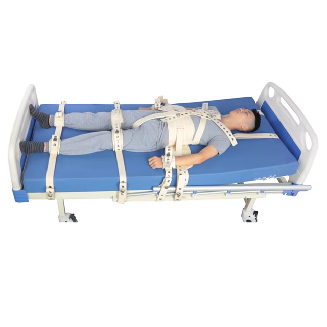Lying Bed Adjustable Magnetic Lock Restraints Psychiatric Restraint Belt Medical Prisoner Restraint Belt Full Body Bondage Gear