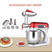 Batteur sur socle planétaire numérique 800W, 6L, à tête inclinable, 12 vitesses, robuste, appareil de cuisine multifonctionnel avec boîtier en fonte