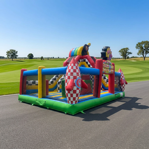 บ้านลมคุณภาพสูงสำหรับเด็กเล่นกลางแจ้ง พร้อมสไลเดอร์แบบแห้ง/แบบน้ำ สำหรับ<span class=keywords><strong>เช่า</strong></span>จัดงานปาร์ตี้ - Product Image 3