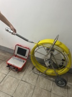 Kamera Inspeksi Pipa Saluran Air dengan Kepala Kamera Pan Tilt 56mm, Kabel Kerja 60 Meter, Layar LCD 10'', Tahan Air IP68