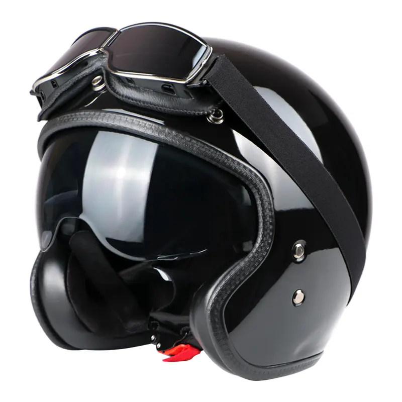 fiberglass vintage open face 3/4 motorcycle helmet half Jet retro helmet ECE approval f02