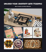 Twotrees TTS 130W Portable Laser Graveur Mini DIY Métal Aluminium Verre Cuir Cutter avec Collier En Acier Inoxydable