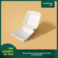 Vente directe d'usine, bols et assiettes en papier carrés écologiques et biodégradables pour un usage domestique, dîner, burger, emballage à emporter