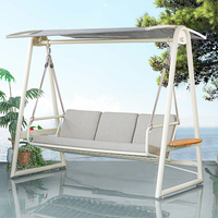 Lit suspendu en métal de haute qualité pour cour jardin plusieurs personnes balançoires chaises patio extérieur avec balancelle à baldaquin