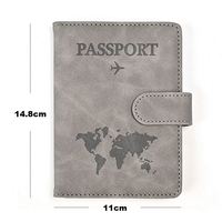 Logo Kustom Fashion PU Kulit Penutup Paspor Dompet Perjalanan Gesper Magnetik RFID Blocking Anti-Pencurian 9 Warna Kartun