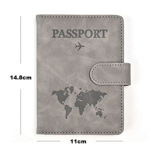 Funda de Pasaporte de Cuero PU con Logotipo Personalizado, Cartera de Viaje con Cierre Magnético, Bloqueo RFID Antirrobo, 9 Colores, Diseño de Dibujos Animados - Product Image 3