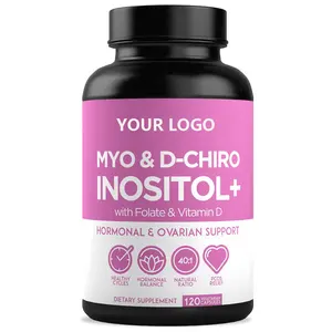 Herbal Supplement Myo-inositol & D-chiro Hormonal Balance & Healthy Ovarian Support PCOS Inositol capsules with Vitamins D