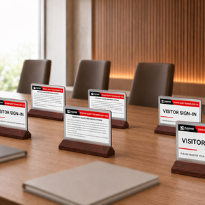 Zhsunyco 7.5 Inch BLE Smart Epaper Name Tag Dual-Sided Desktop Signage untuk Ruang Rapat Kantor Resepsi Konferensi - Product Image 1