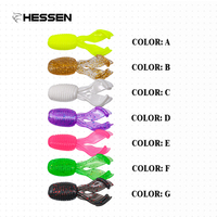 Leurre souple flottant Hessen TPR 4cm/5cm à queue courbée pour la pêche à la carpe, au brochet et aux poissons d'eau salée