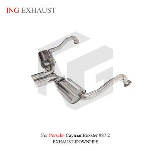 Sistema de Escape de Acero Inoxidable Valvetronic Catback con Doble Salida para <span class=keywords><strong>Porsche</strong></span> <span class=keywords><strong>Cayman</strong></span>/Boxster 987.2, Directo de Fábrica ING - Product Image 5