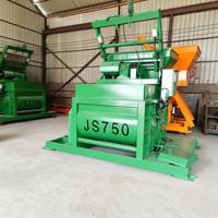 Mixer Beton JS750 Twin Shaft Compulsory Mixer dengan Platform Akses dan Pagar Pengaman untuk Pabrik Batching dan Area Precast