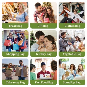 Tùy chỉnh sang trọng mua sắm túi giấy phân hủy sinh học tái chế tráng giấy Quà tặng Túi giấy với logo riêng của bạn cho giày & quần áo - Product Image 4