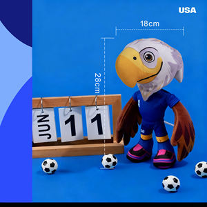 FIFA Coppa del Mondo ufficiale con licenza all'ingrosso accogliente frizione mascotte Mapple Zayu giocattolo morbido cane Squeak Chew giocattolo per sostenere la tua squadra - Product Image 5