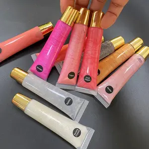 निजी लेबल कॉस्मेटिक अनुकूलित 45 रंग DIY लिपस्टिक lipgloss लिप निचोड़ ट्यूब lipgloss