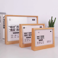 Base en bois acrylique support Led acrylique signe debout signe affiche acrylique carte de voeux affichage en bois Base Table carte