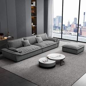 इतालवी आधुनिक शैली न्यूमलिस्ट सोफा आधुनिक डिजाइन आरामदायक कपड़े सोफे लिविंग रूम एल आकार सोफा लिविंग रूम - Product Image 5