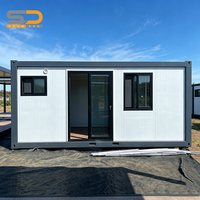 Maison conteneur pliable de 20 pieds à bas prix, isolée, modulaire, idéale pour le stockage et l'hébergement en chalet de montagne