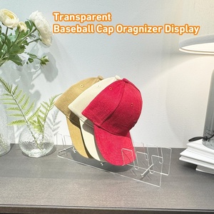 New Style Portable Clear Acrylic Modern Customized <b>Hat</b> Organizer Display Rack with Custom Logo & Color for Baseball Caps Storage - Product Image 3