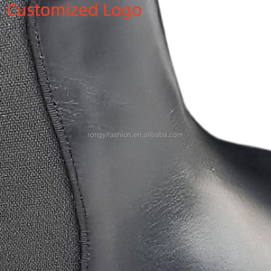 Botas <span class=keywords><strong>Martin</strong></span> de Cuero Genuino para Hombre, Diseño de Lujo de Alta Gama, con Remaches, Botines, Logotipo Personalizado, Fábrica de Guangzhou - Product Image 4