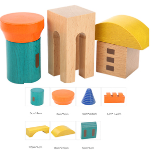 69 Cái Khối Gỗ Đồ Chơi Giáo Dục Sớm Khối Lắp Ráp Hình Học Khối Gỗ Đầy Màu Sắc <span class=keywords><strong>DIY</strong></span> Xếp Khối Đồ Chơi - Product Image 5