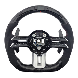 พวงมาลัยคาร์บอนไฟเบอร์อัลคันทาร่า LED รุ่นยอดนิยมสำหรับ Mercedes Benz W177 W213 W204 C257 AMG - Product Image 1