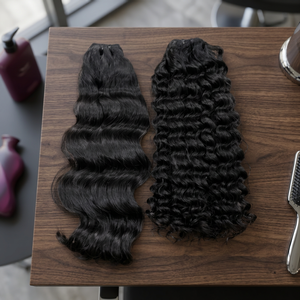 Extensions de cheveux Remy platine 100 % non traités, cheveux humains bruts non modifiés du Vietnam, style lisse et ondulé, double trame machine - Product Image 3