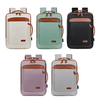 Mochila Expandible para Portátil de 15.6 Pulgadas, Impermeable, Oxford, Unisex, con Logotipo Personalizado, para Negocios, Casual, Escuela, Viajes, con Puerto USB