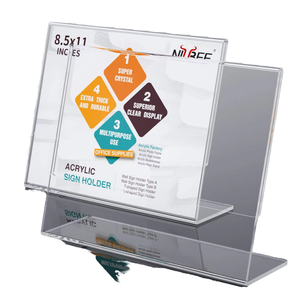 Support en acrylique transparent <span class=keywords><strong>A4</strong></span> 8.5*11, 36 pièces, support détachable, pour carte de <span class=keywords><strong>paysage</strong></span>, pour bureau et magasin - Product Image 1