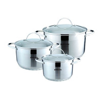 Ensemble de casseroles à induction avec poignées amovibles en acier inoxydable, écologiques, 6 pièces, couvercles en verre, compatibles lave-vaisselle et four