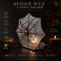 Carré Gothique Décor À La Maison Cob Web Saut Araignée Photophore Titulaire Vitrail Suncatcher pour Halloween Fenêtre Toiles D'araignée Décoratif