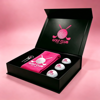 Boîte cadeau de golf personnalisée OEM ODM avec logo, ensemble d'accessoires de golf (tee, marqueur de balle, outil de réparation de divot) et étui