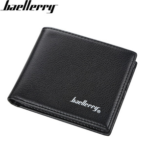 กระเป๋าสตางค์ผู้ชายแบบสั้นแบรนด์ Baellerry หนังนิ่มบาง ช่องใส่บัตรหลายช่อง กระเป๋าสตางค์แนวนอน ใช้ได้ทุกวัน สีน้ำตาลและสีดำ - Product Image 5