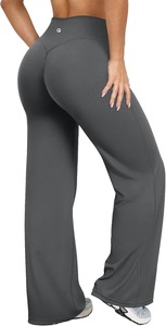 Pantalons de yoga femmes taille haute Stretch décontracté doux <span class=keywords><strong>bas</strong></span> de jambe droite - Product Image 4