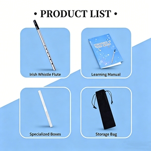 <span class=keywords><strong>Flauta</strong></span> Irlandesa Profesional de 6 Orificios, <span class=keywords><strong>Flauta</strong></span> de Estaño de Acero Inoxidable en Clave C D, Penny Whistle, Instrumento Musical para Principiantes - Product Image 5