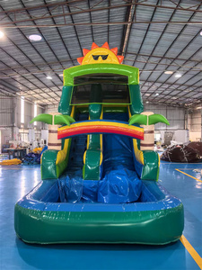 Château gonflable commercial d'extérieur pour enfants et adultes, <span class=keywords><strong>toboggan</strong></span> aquatique tropical gonflable - Product Image 2