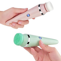 Precio de Fábrica, Kit de Spa Facial Eléctrico Sónico 4 en 1 para Blanqueamiento de Nariz y Rostro, Cepillo de Limpieza de Silicona Impermeable, Exfoliante y Masajeador para Uso Doméstico