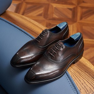 Zapatos Oxford de Punta Puntiaguda para Hombre, Estilo Retro Europeo-Americano, para Oficina, Carrera y Fiestas, Transpirables, Ligeros, con Suela de Goma Antideslizante - Product Image 2