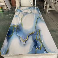 Panneau mural en PVC marbré UV moderne, écologique, recyclable, imperméable, de la marque FuLin, très vendu, pour usage hôtelier, garantie 5 ans