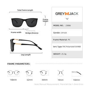 Gafas de Sol Polarizadas Greyjack para Hombre, Protección UV400, Visión Nocturna, Marco de PC Negro, Lentes TAC, para Conducir, Deportes y Pesca - Product Image 3