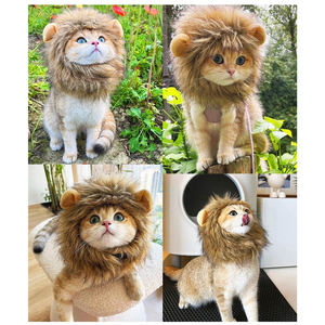 ZYZ <span class=keywords><strong>PET</strong></span> Löwen mähne Perücke Katzen kostüm Haustier verstellbar wasch bar Komfortabel Phantasie Löwen haar Katzen kleidung - Product Image 4