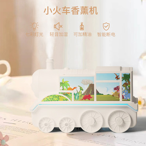 Mini Humidificador con Forma de Tren, 120 ml, Difusor de Aroma Ultrasónico con Alimentación USB para el Hogar, Rosa y Blanco, Personalizable - Product Image 4
