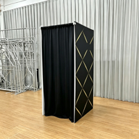 Cabine d'essayage portable et pliable en tissu à sublimation personnalisable et réutilisable pour les magasins de vêtements