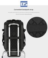 Mochila Impermeable Oxford Expandible de 10 cm, 3 en 1, con Carga USB, Almacenamiento Multinivel, Transpirable, para Viajes, Portátil de 15.6 Pulgadas