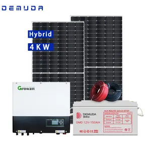 混合系统太阳能套件3 5千瓦3000瓦3Kw 3Kva 5Kva 5Kw 5000瓦6KW离网太阳能系统存储家用商用