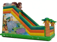 Château gonflable de safari pour enfants avec toboggan sec en PVC