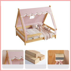 Letto a Forma di Tetto in Legno dal <span class=keywords><strong>Design</strong></span> Nordico Creativo per Bambini, Ragazzi e Adolescenti - Product Image 3