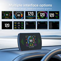 Último P12s OBD HUD Velocímetro ODO Meter 3 en 1 HUD Head up Display Auto Meter