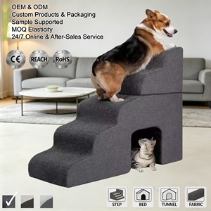 Pet Stairs <b>Dog</b> Ramp Tunnel House Set Foam Climbing Ladder <b>for</b> High <b>Bed</b> <b>Sofa</b> Wholesale Factory Vendor Bulk - Product Image 1