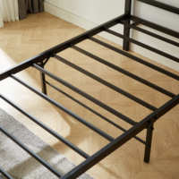 Installation facile maison meubles de chambre à coucher literie cadre de lit simple en fer derniers lits doubles design queen king size lit à cadre métallique